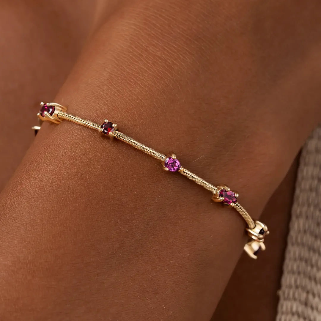 Harmonized Glow Bolo Gold Bracelet