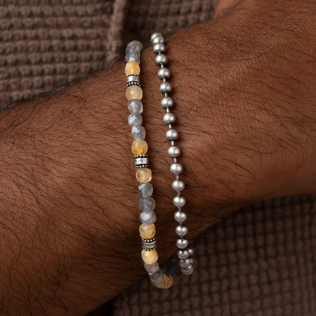 Sacred Ascent Labradorite & Citrine Men’s Bracelet