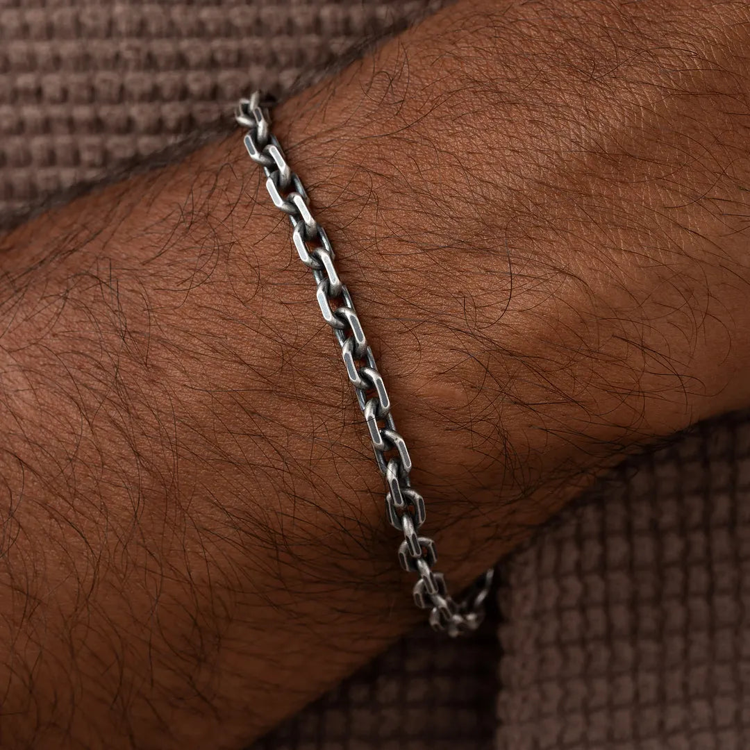 Equinox Strength Silver Chain Bracelet