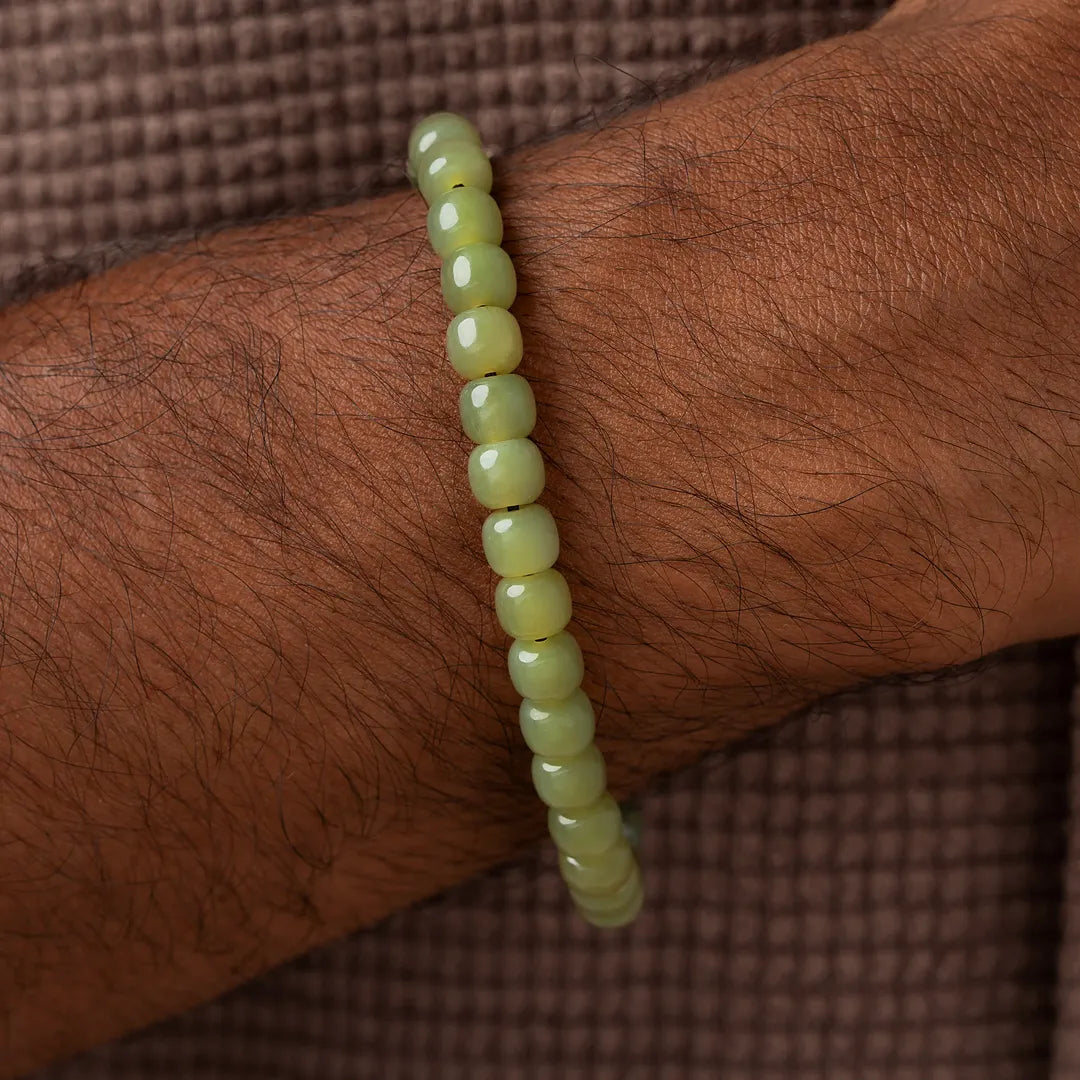 Verdant Focus Jade Stretch Bracelet