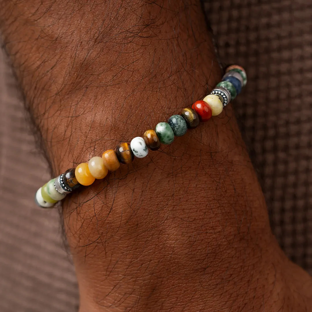 Inner Compass Mixed Agate & Jasper Bracelet
