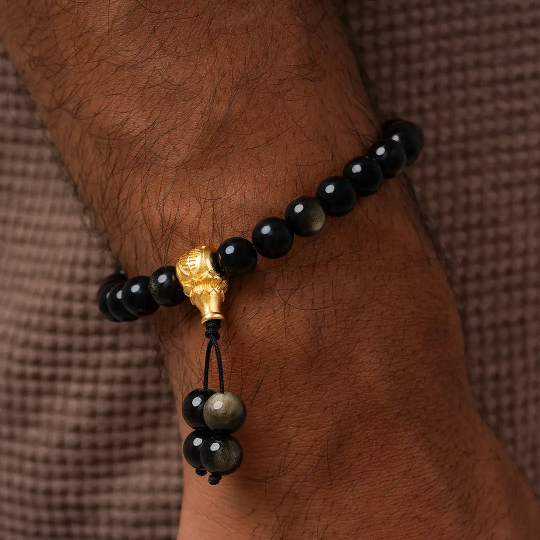 Shadow Guard Gold Obsidian Guru Bracelet