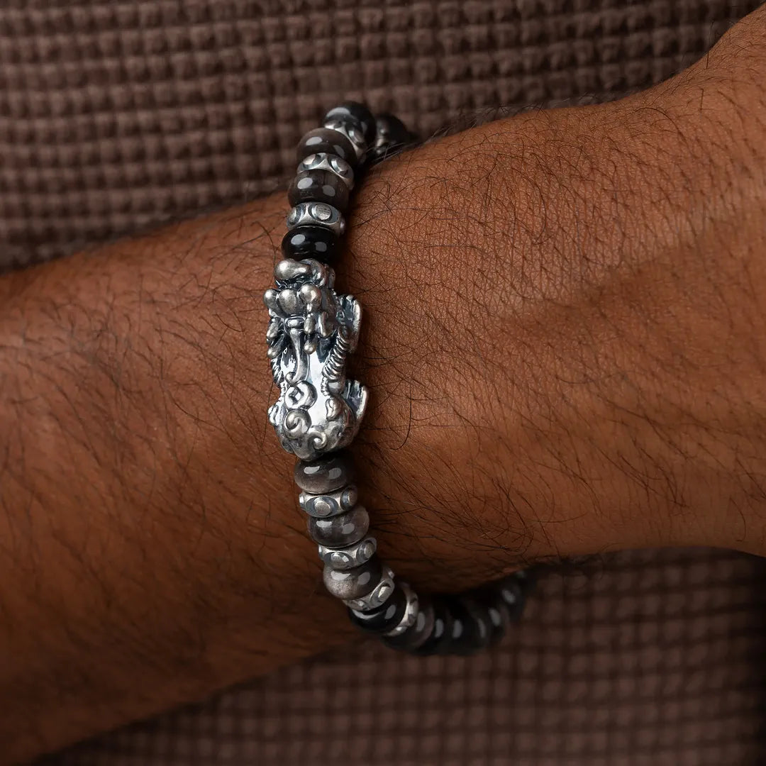 Shadow Strength Obsidian Dragon Bracelet