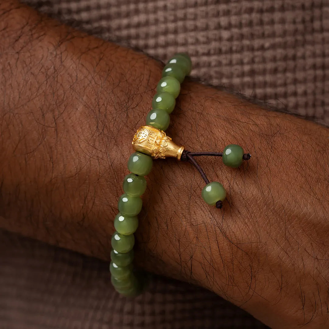 Guiding Path Guru Bead Jade Bracelet
