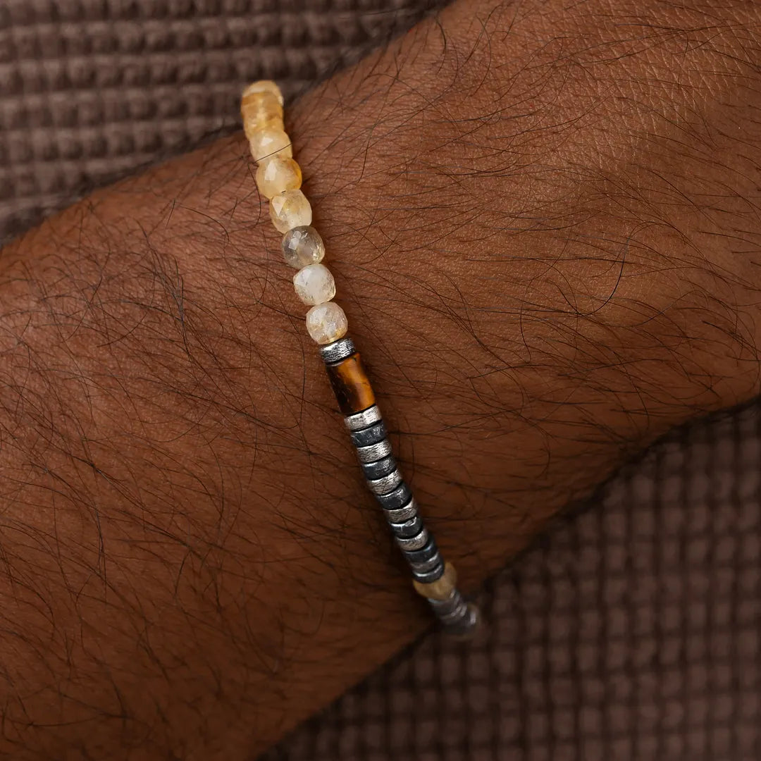 Solar Equilibrium Tiger’s Eye & Citrine Bracelet