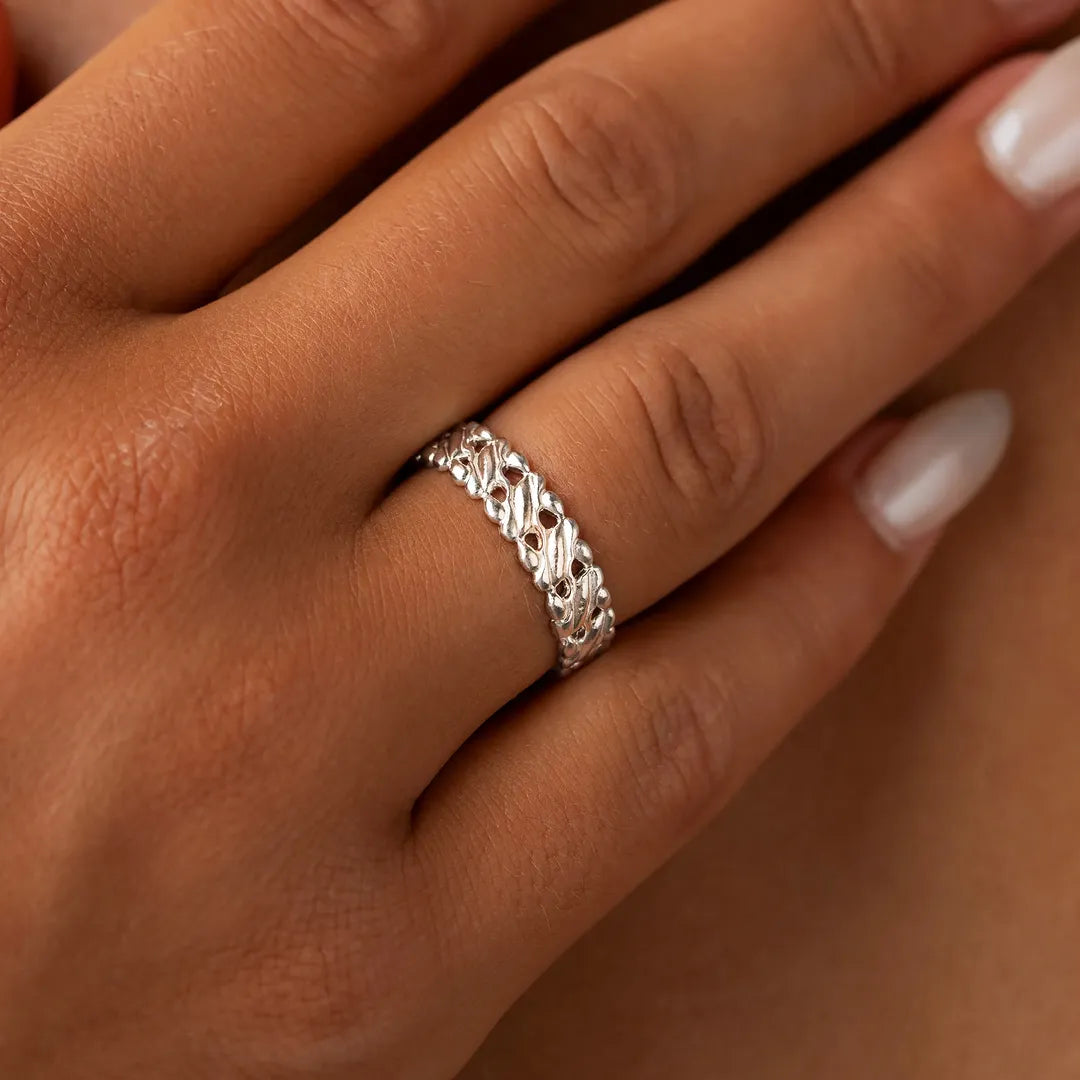 Flowing Harmony Sterling Silver Band