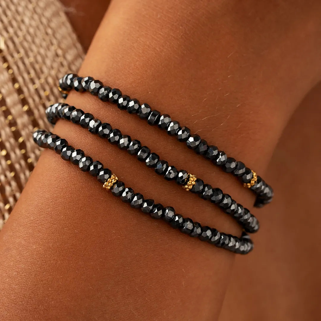 Eternal Strength Black Onyx Infinity Wrap Bracelet
