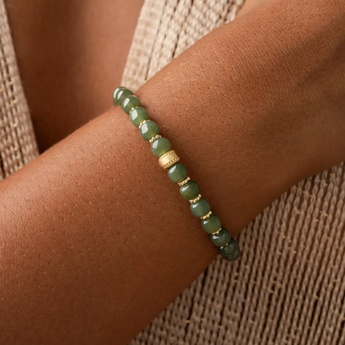 Verdant Harmony Jade Stretch Bracelet