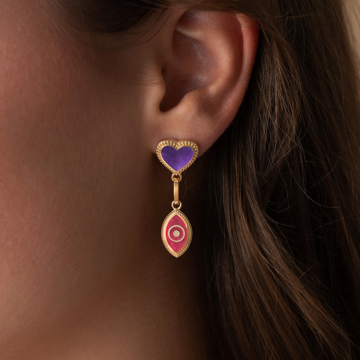 Crimson Wishes Multi-Stone Dangle Earrings