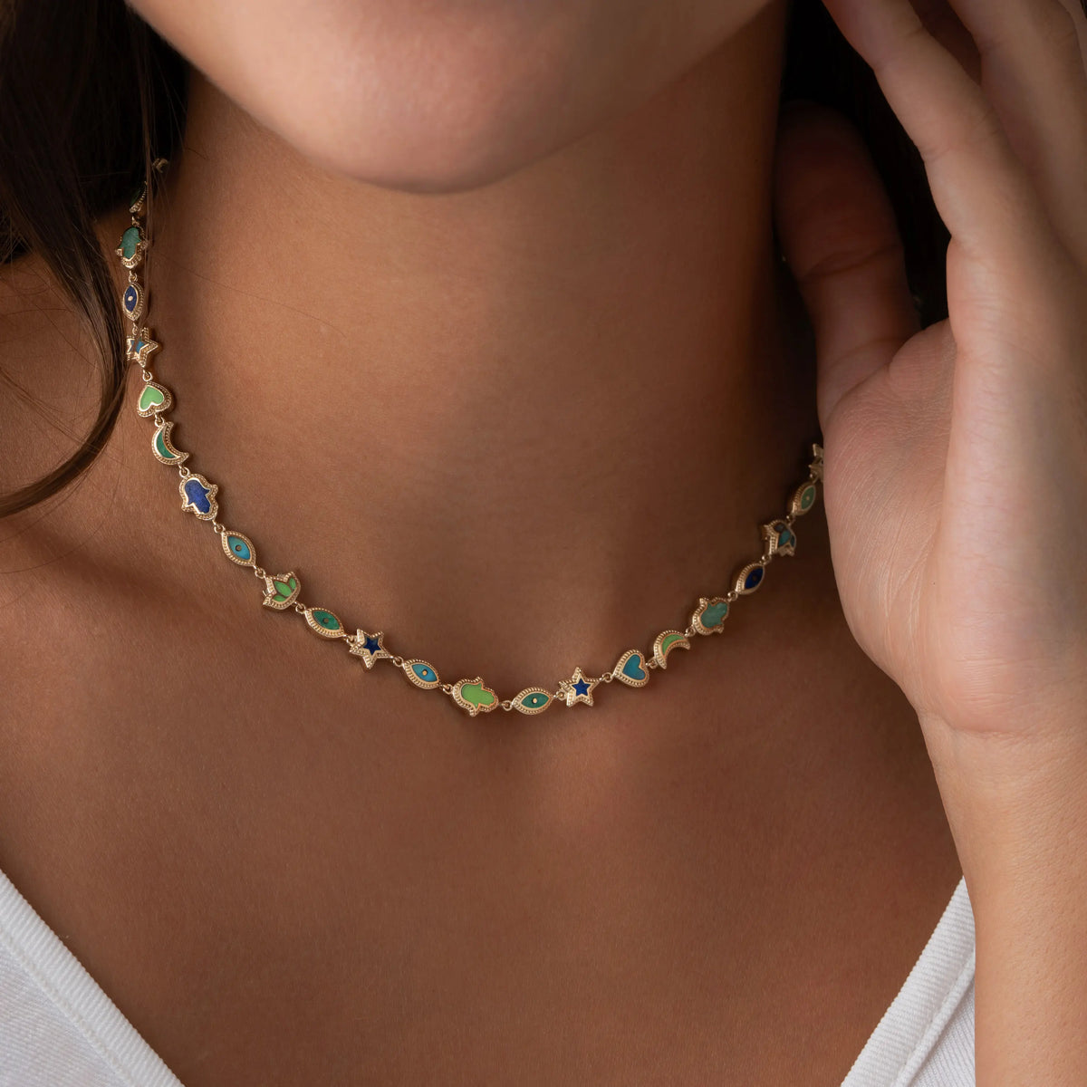 Sacred Blessings Multi-Stone Necklace