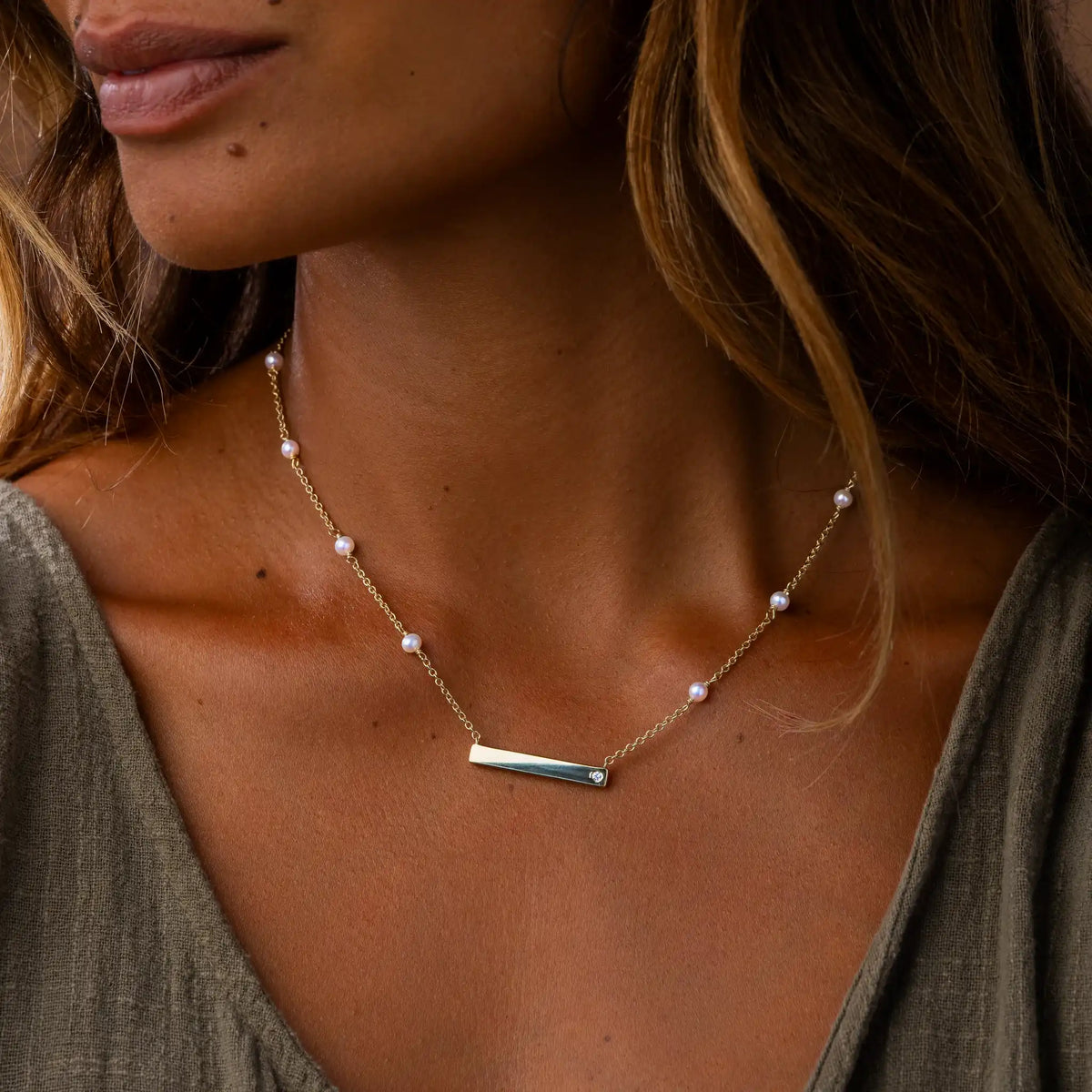 Treasured Intentions Pearl Engravable Necklace