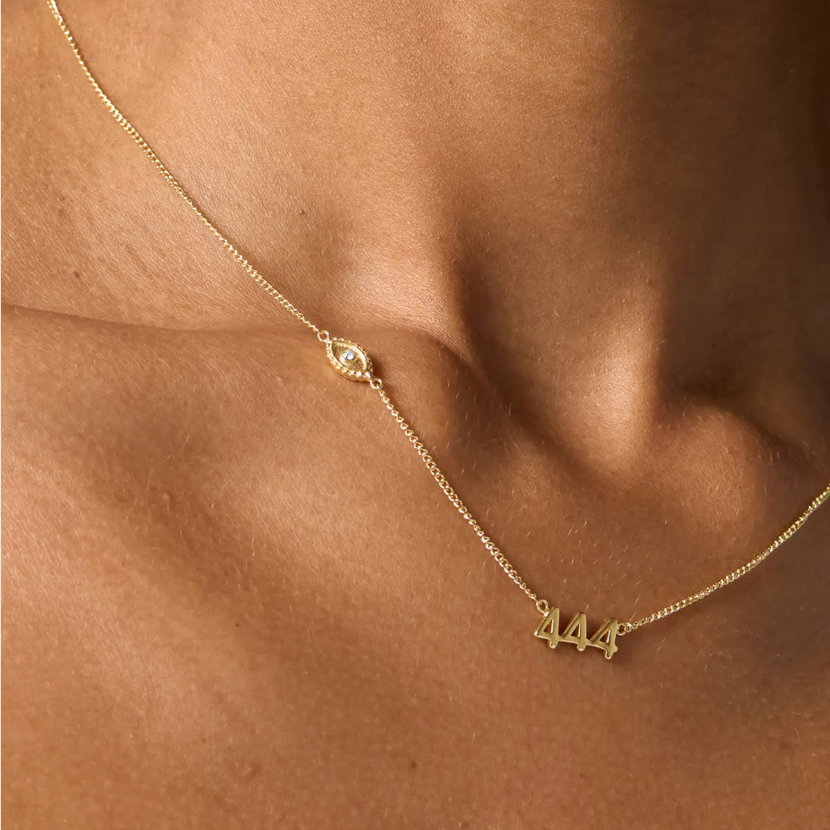 444 Protective Evil Eye Necklace