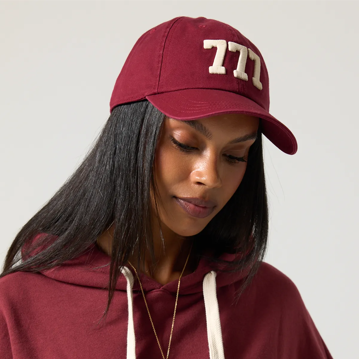 777 Dad Burgundy Hat