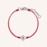 Delicate Longevity - Flower Red String Bracelet