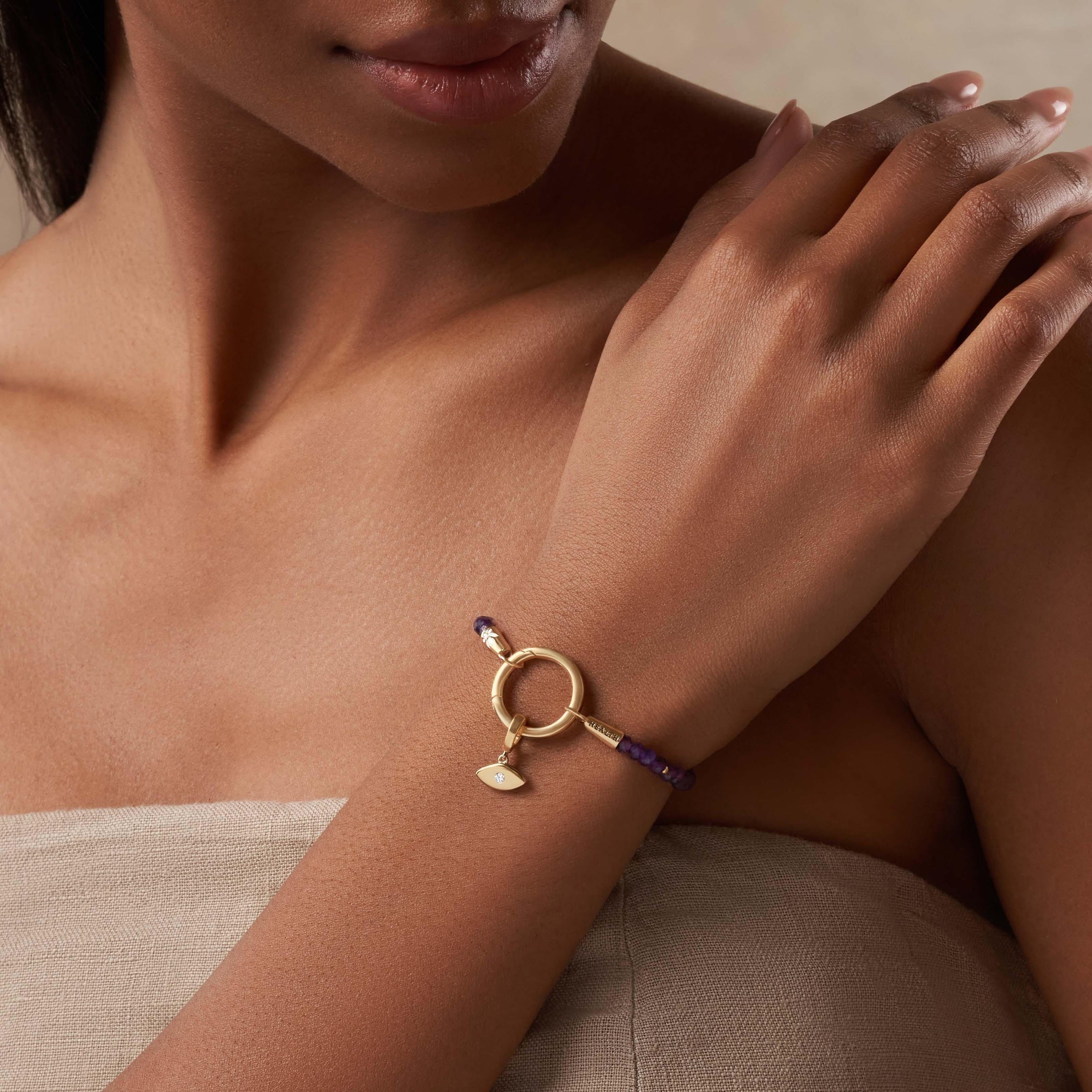 Serene Mind - Amethyst Lotus Bracelet