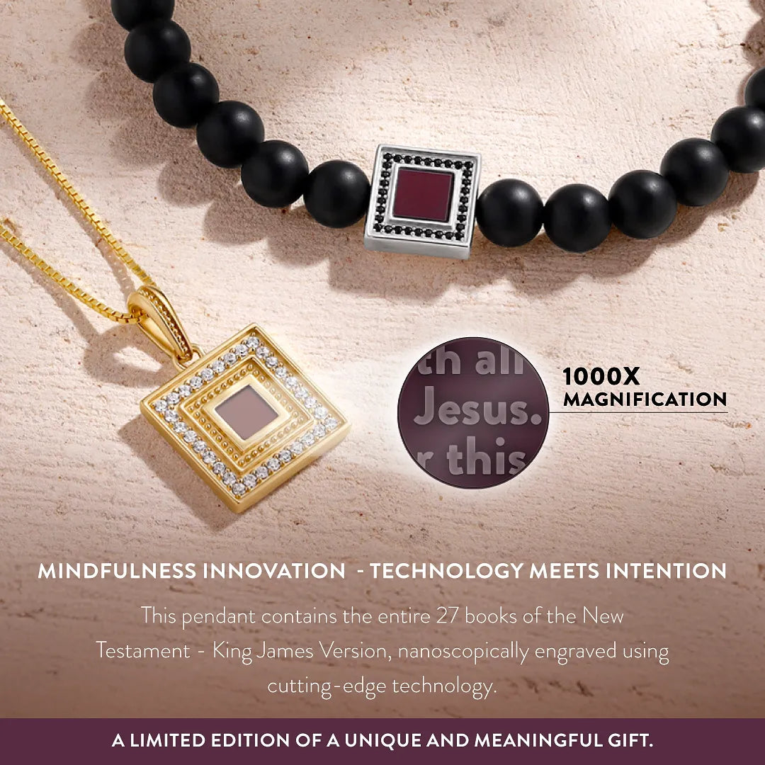 Infinite Devotion Matte Onyx Bible Nano Chip Bracelet