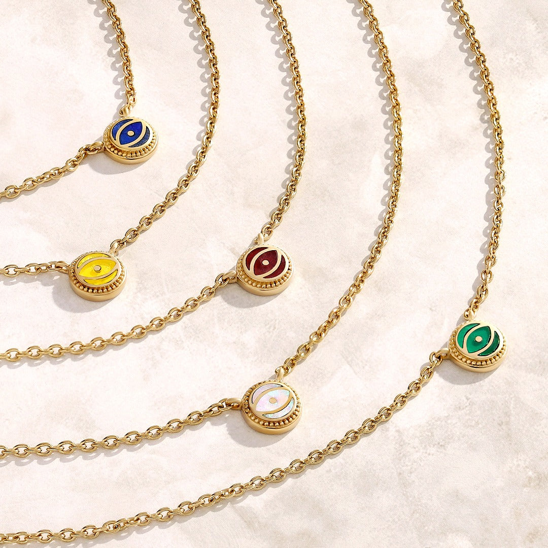 Midnight Horizon Lapis September Birthstone Gold Necklace