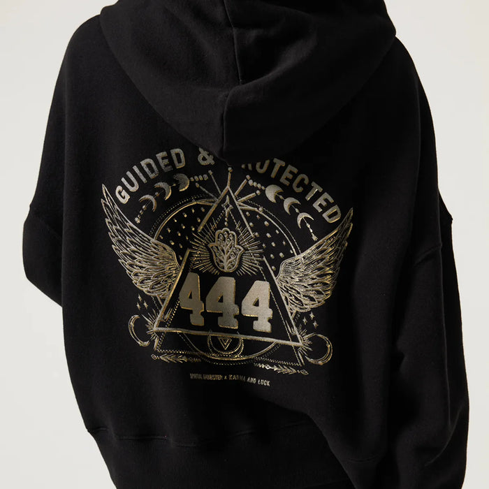 444 Olsen Black Hooded Sweatshirt