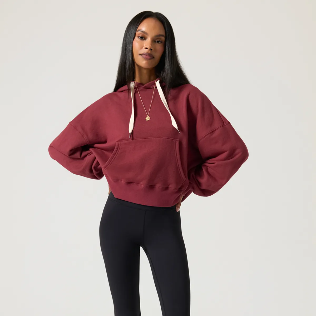 777 Olsen Burgundy Hooded Sweatshirt