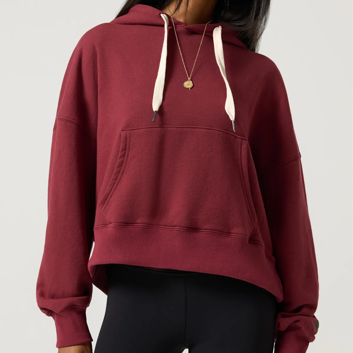 777 Olsen Burgundy Hooded Sweatshirt