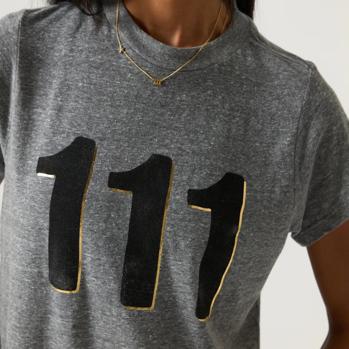 111 Lila Heather Grey Tee