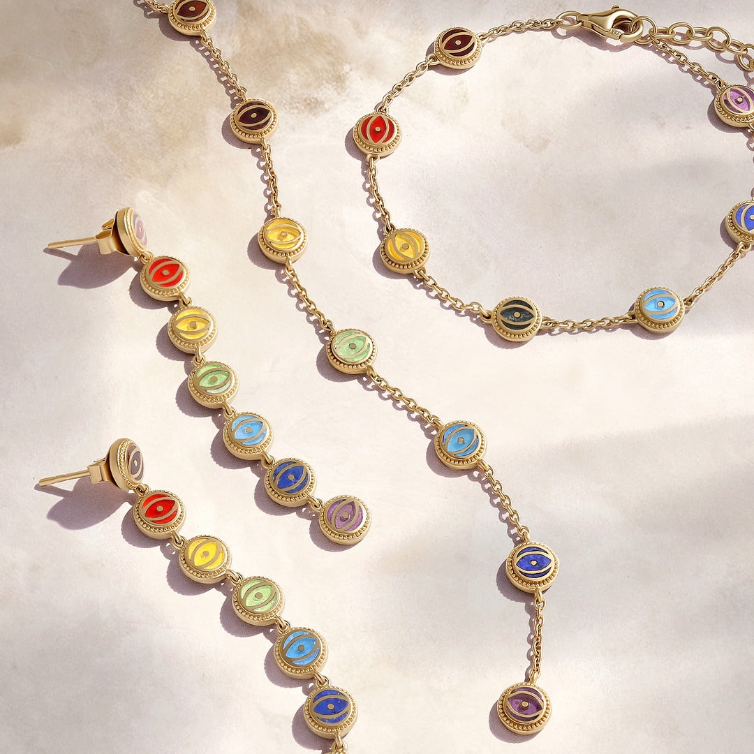Eternal Harmony Evil Eye Chakra Gemstone Bracelet