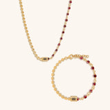 Celestial Vision Aquarius Garnet Jewelry Set