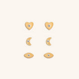 Trinity of Light Diamond Earring Set