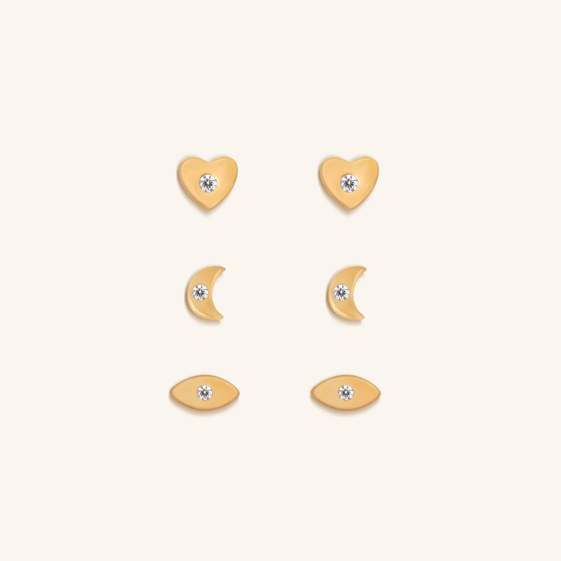 Trinity of Light Diamond Earring Set