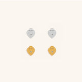 Eternal Bonds Diamond Heart Earring Set