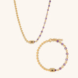 Oceanic Soul Pisces Amethyst Jewelry Set