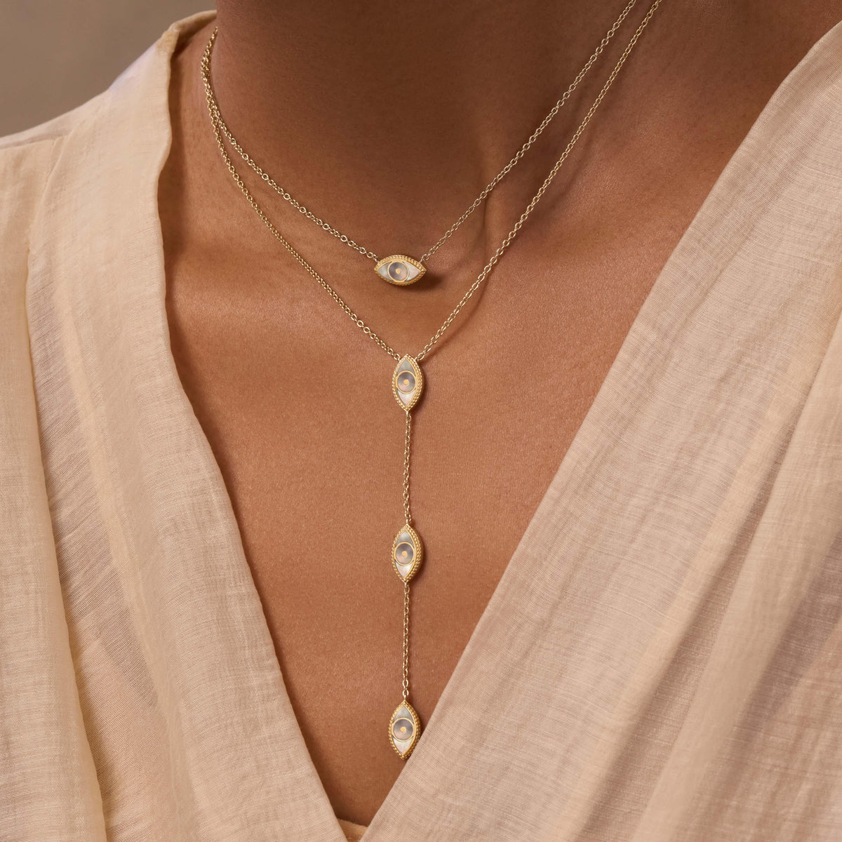 Gentle Touch Mother of Pearl Necklace Set