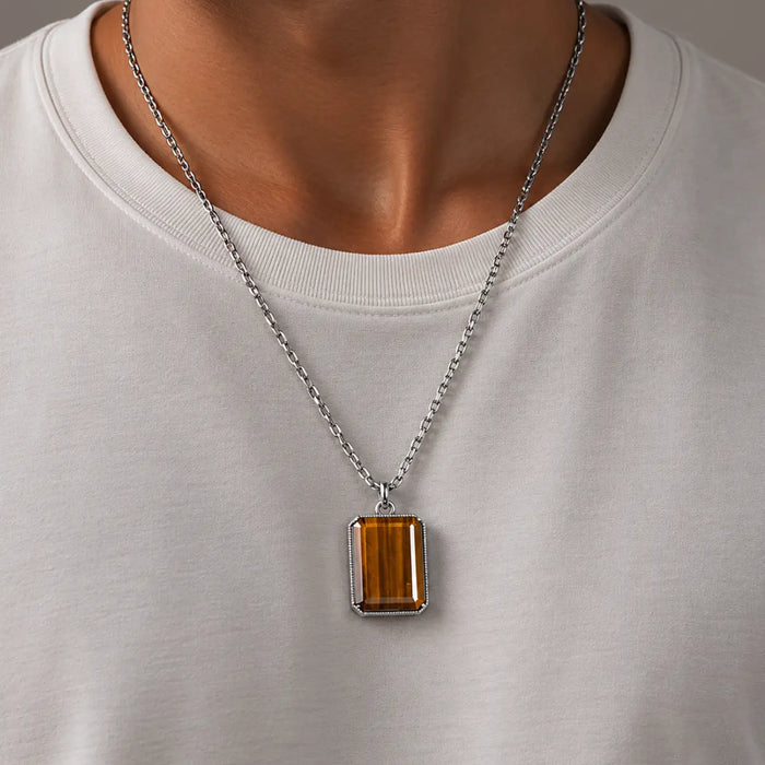 Ember Vision Tiger Eye Pendant Necklace