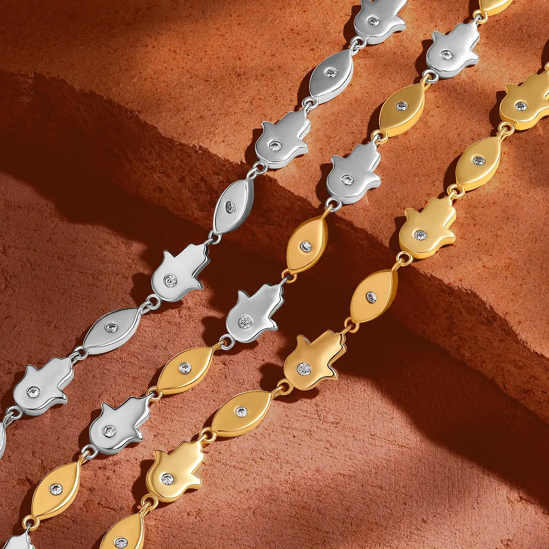 Sacred Shield Hamsa & Evil Eye Bracelet