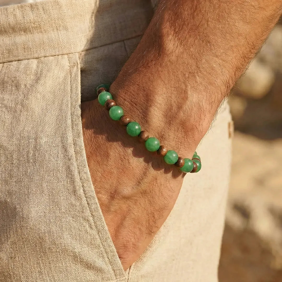 Calm Resolve Agarwood & Jadeite Bracelet