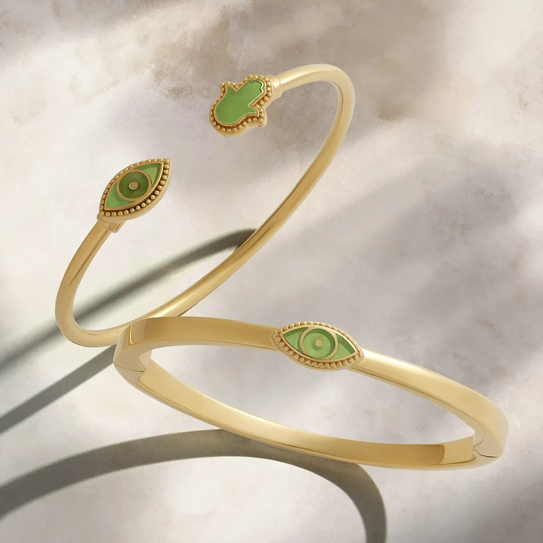 Guardian Glow Jade Evil Eye Bangle