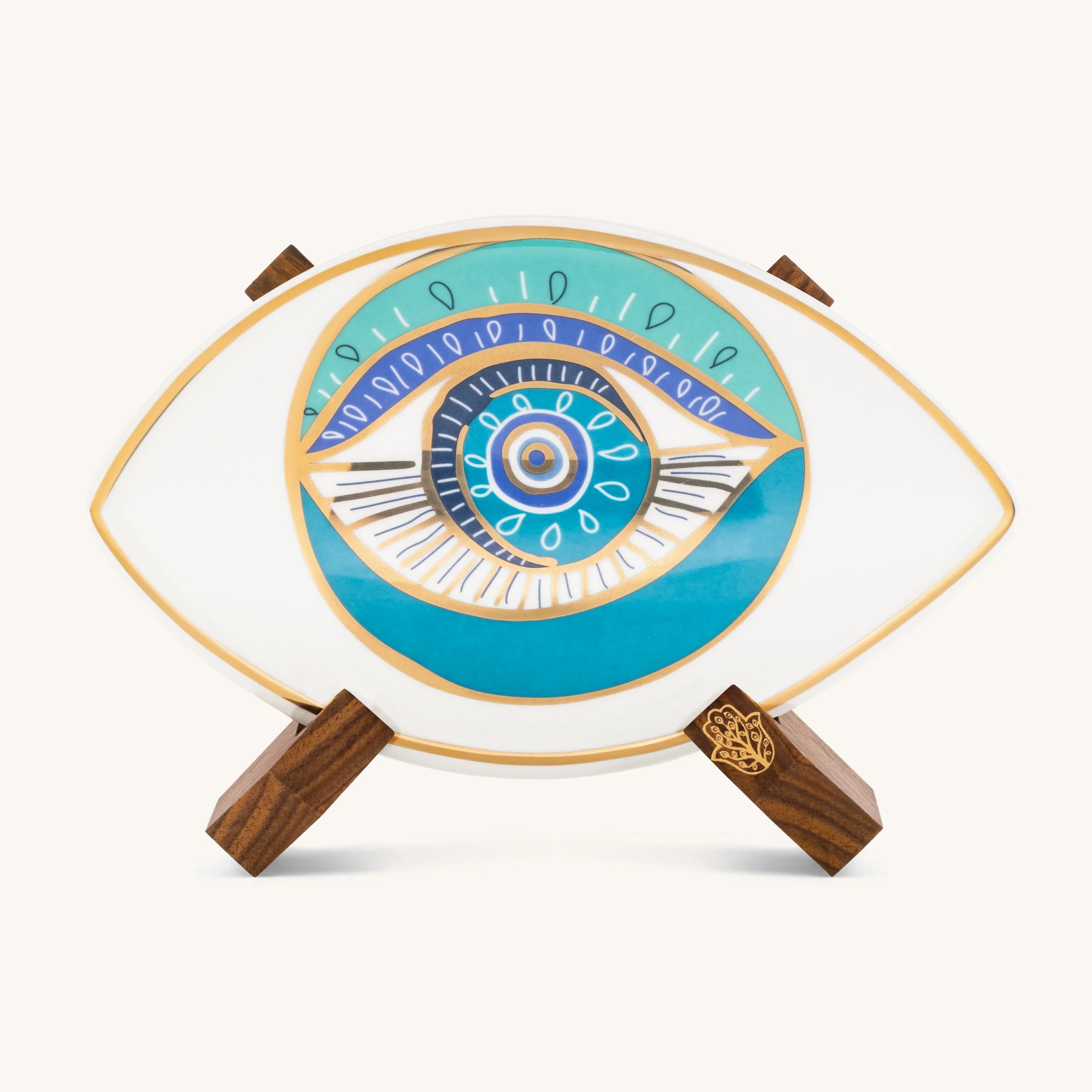 Protected with Positivity Evil Eye Ceramic Wall Blessing