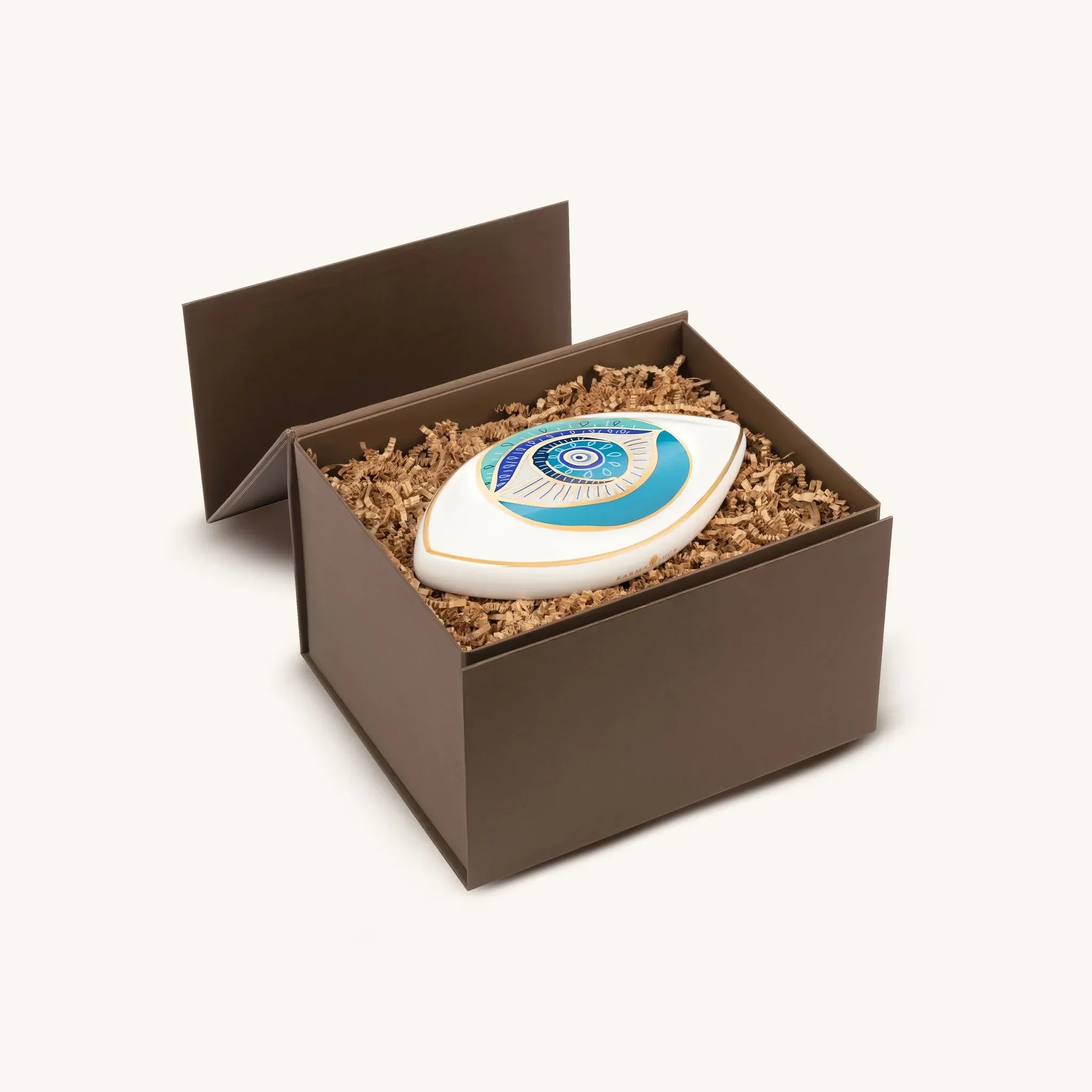 Protected with Positivity Evil Eye Ceramic Wall Blessing