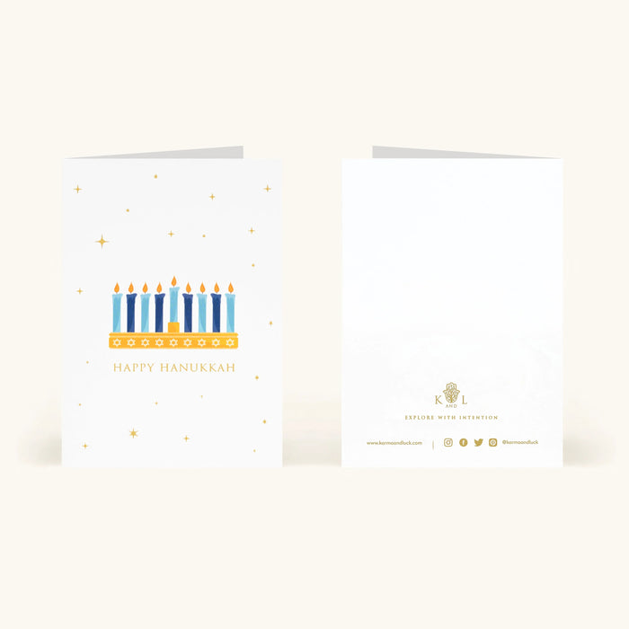 Illuminated Joy Hanukkah Greeting Card