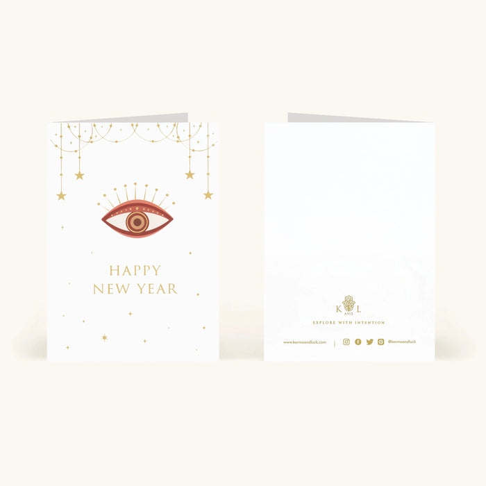 Abundant Wishes New Year Greeting Card