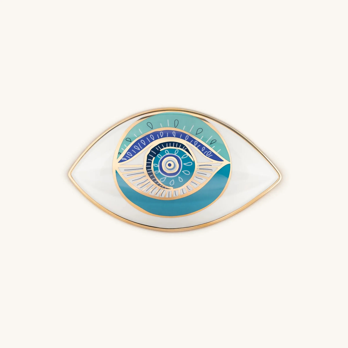 Protected with Positivity - Evil Eye Ceramic Plate