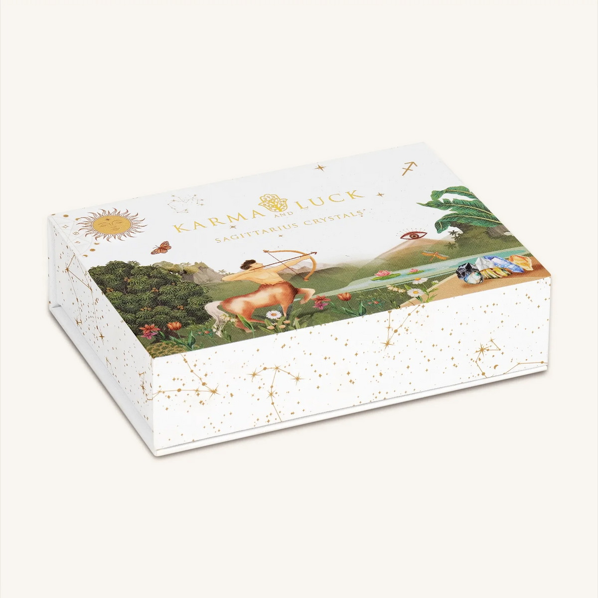 Soulful Adventurer Sagittarius Zodiac Crystal Box