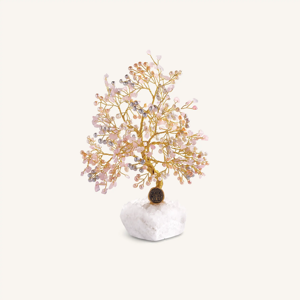 Blooming Harmony Pearl & Rose Quartz Feng Shui Tree