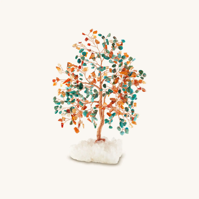 Motivating Success Turquoise & Carnelian Feng Shui Tree