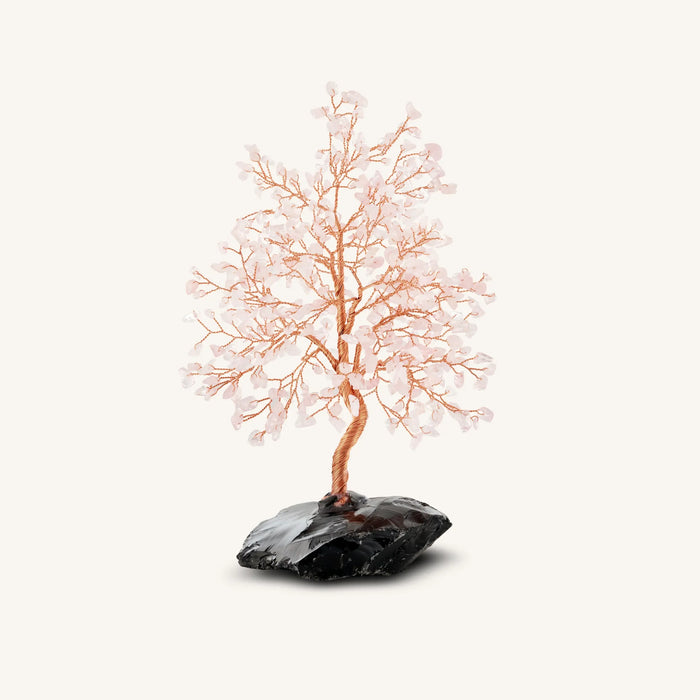 Groovy Dreamer Rose Quartz & Onyx Feng Shui Tree