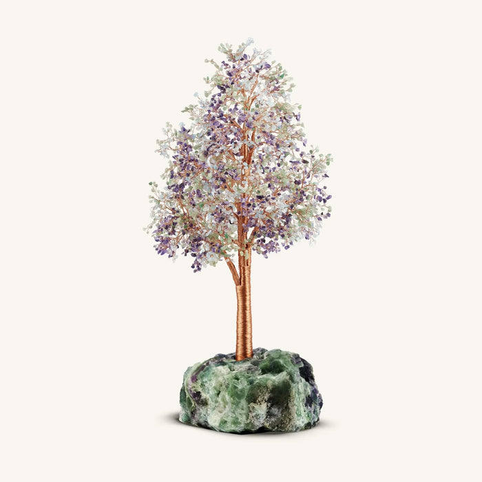 Tranquil Harmony Jade Amethyst Aquamarine Tree of Life