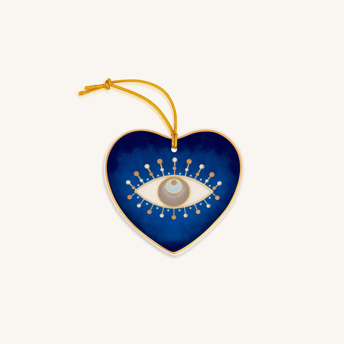 Everlasting Tranquility Evil Eye Heart Ornament