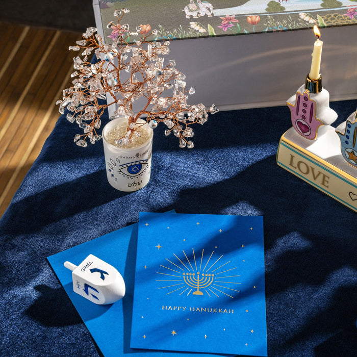 Elevated Traditions Clear Quartz Hanukkah Tree
