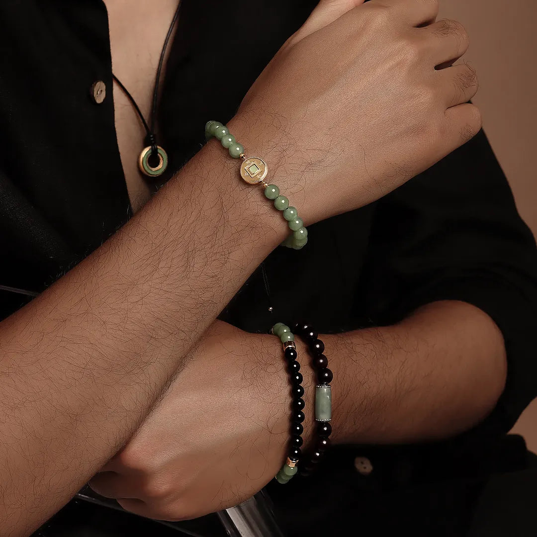 Endless Flow Jade Karma Circle Necklace