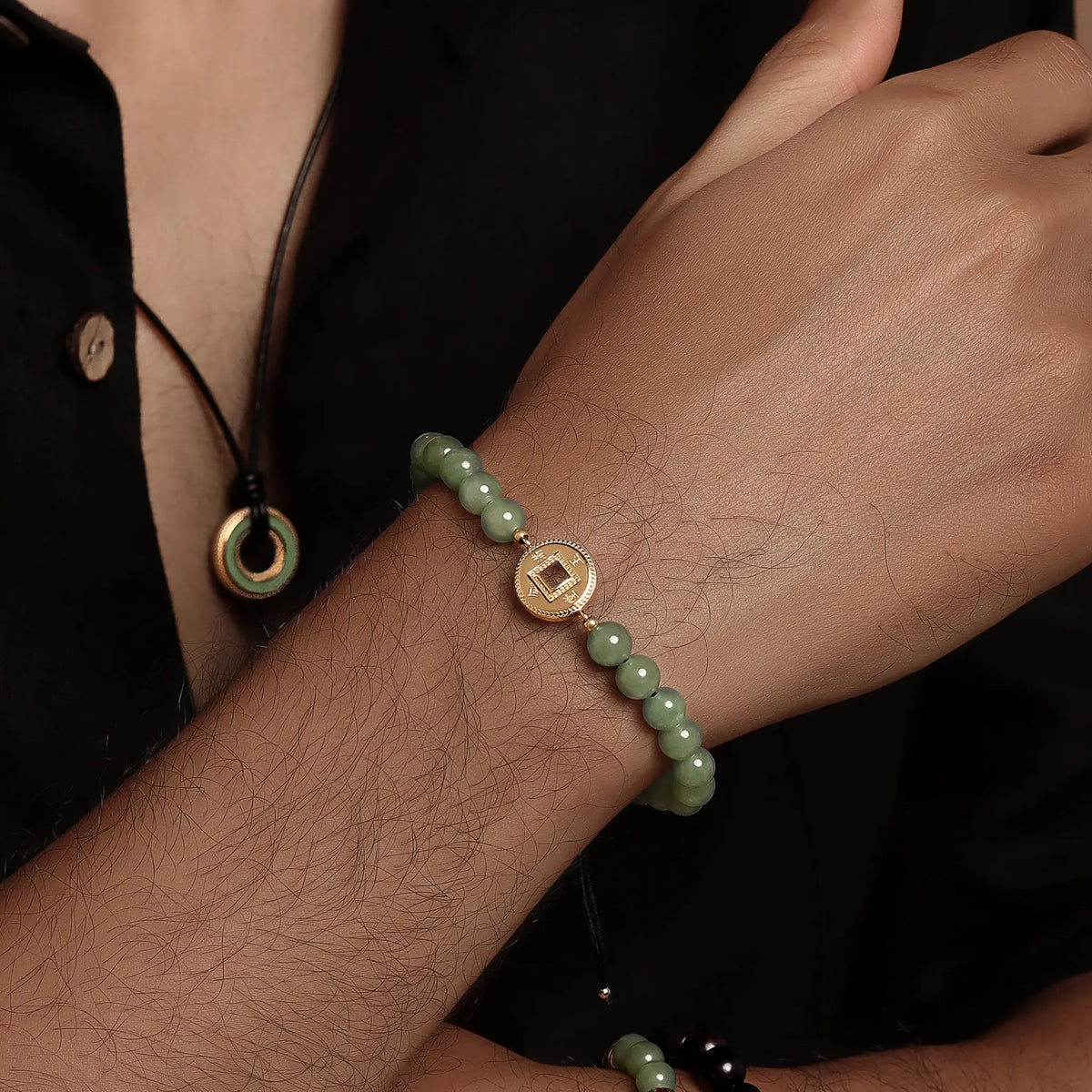 Fortune’s Guard Jade Lucky Charm Bracelet
